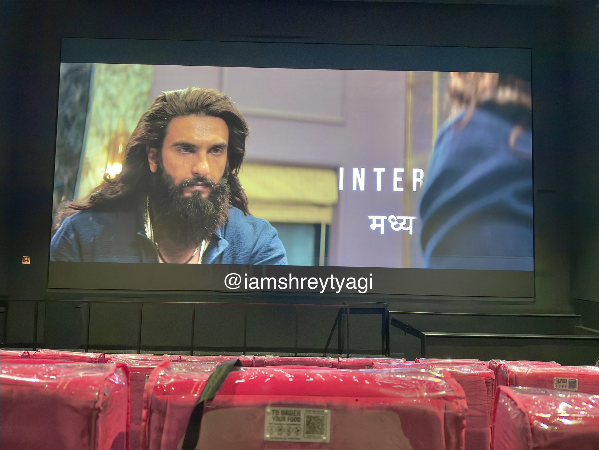 Dhurandhar playing during last credits with light on 2